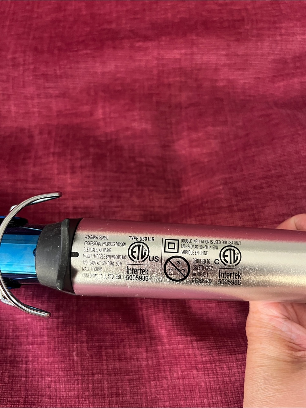 BabyBylissPRO Nano Titanium 1” Hair Curler (Like New) - Picture 3 of 4